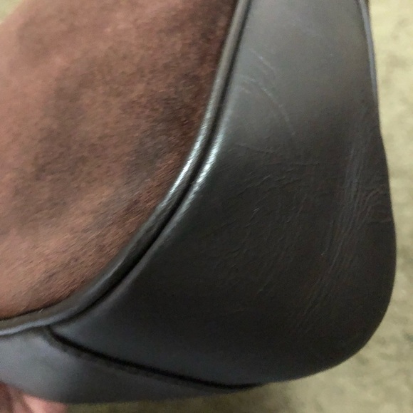 Authentic GUCCI Bamboo Hand Bag Suede 2way Dark Brown + COA - Picture 10 of 12